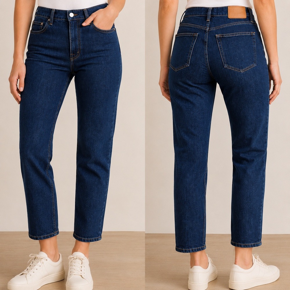 Jeanerica CW002 Classic Blue Rinse Jeans 28 Straight Crop